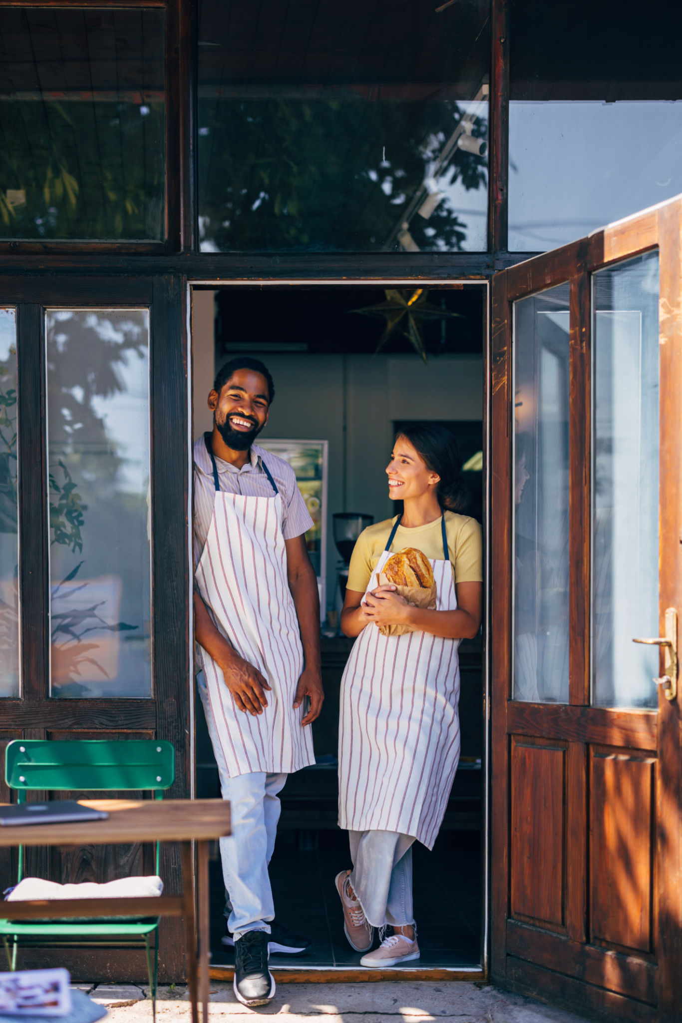 Artisan bakery storefront